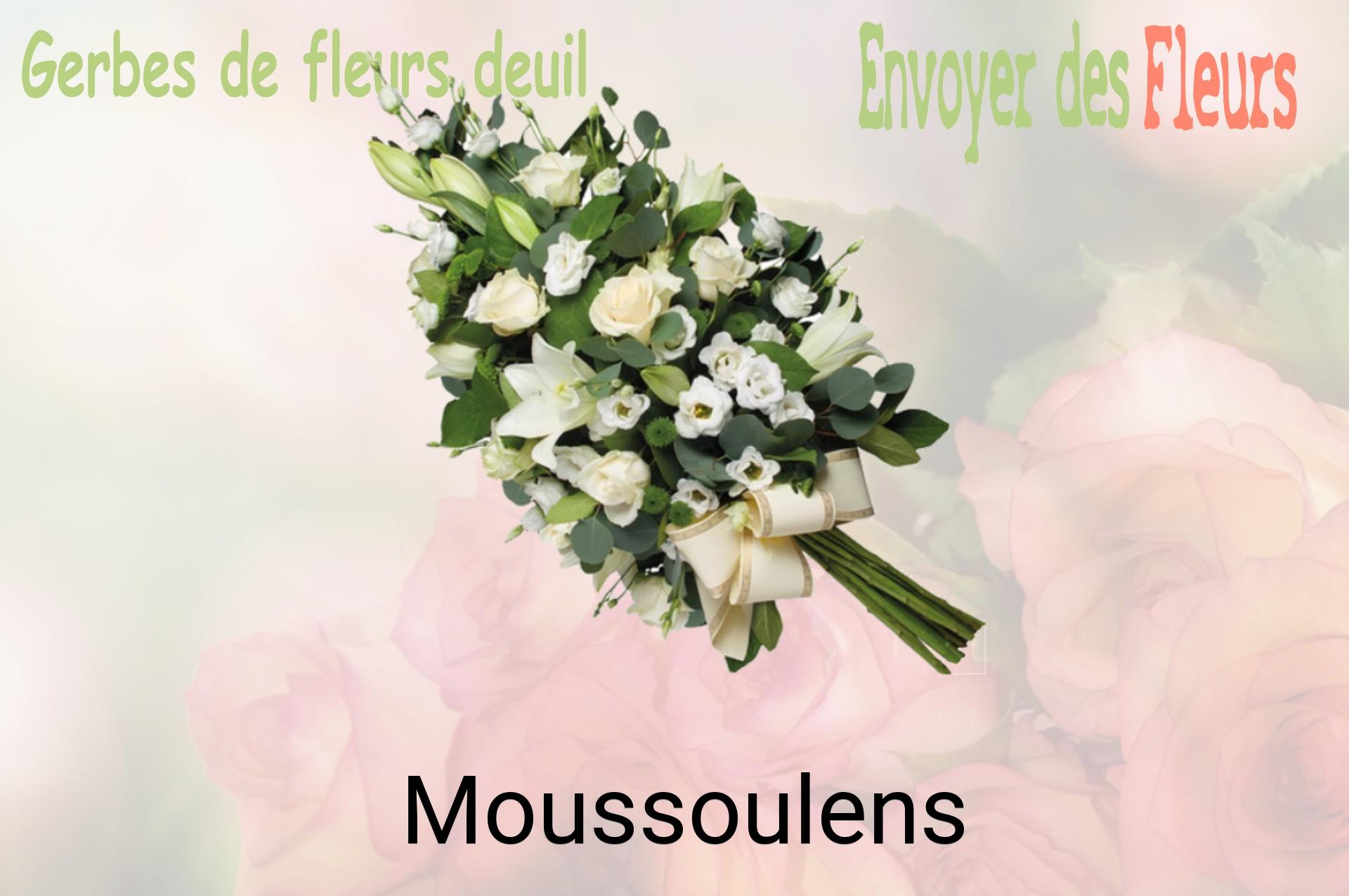 Gerbe de fleurs de deuil livrée à Moussoulens